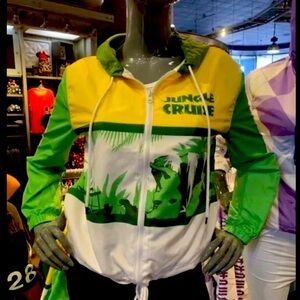Women’s DISNEY JUNGLE CRUISE windbreaker zip up jacket. Large